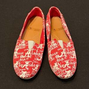 Women's Alabama Crimson Tide Script Canvas Shoes Fan Wear sz L
